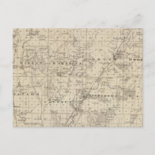 Map of Harrison County, State of Iowa Postcard (Front)