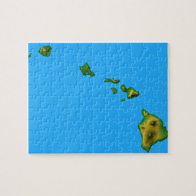 Map of Hawaii Jigsaw Puzzle (Horizontal)