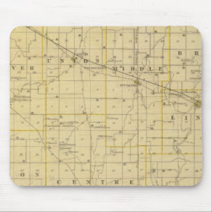 Map of Hendricks County Mouse Pad