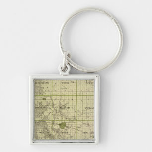Map of Henry County, State of Iowa Key Ring