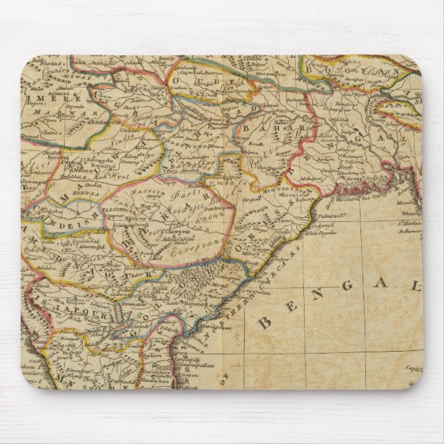 Map of Hindostan or India Mouse Pad (Front)