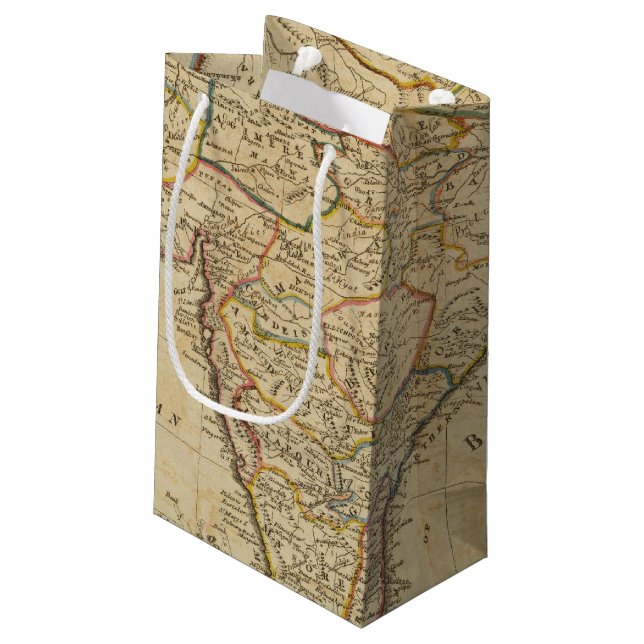 Map of Hindostan or India Small Gift Bag (Back Angled)