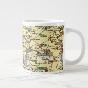 Map of Historical Ireland Large Coffee Mug