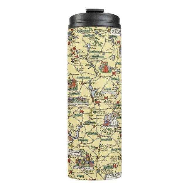 Map of Historical Ireland Thermal Tumbler (Front)