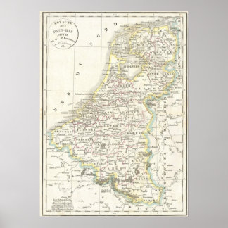 Map of Holland 1832 - Delamarche Poster