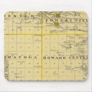 Map of Howard County, State of Iowa Mouse Pad