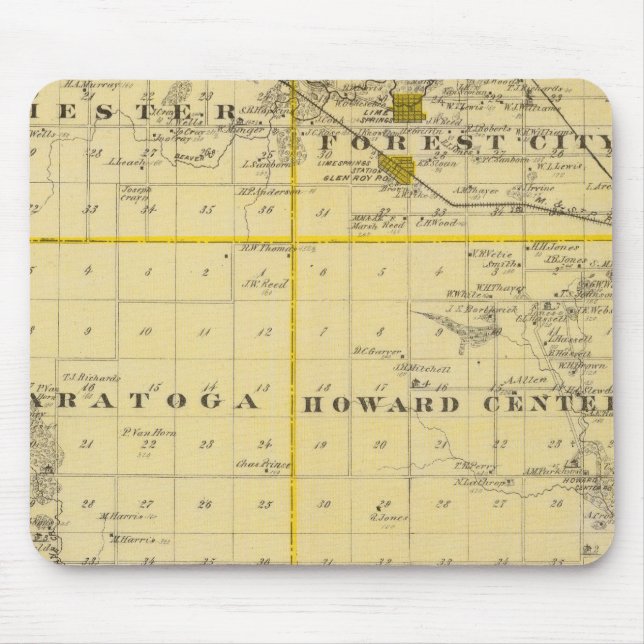 Map of Howard County, State of Iowa Mouse Pad (Front)