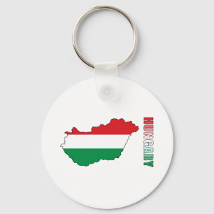 Map Of Hungary Key Ring