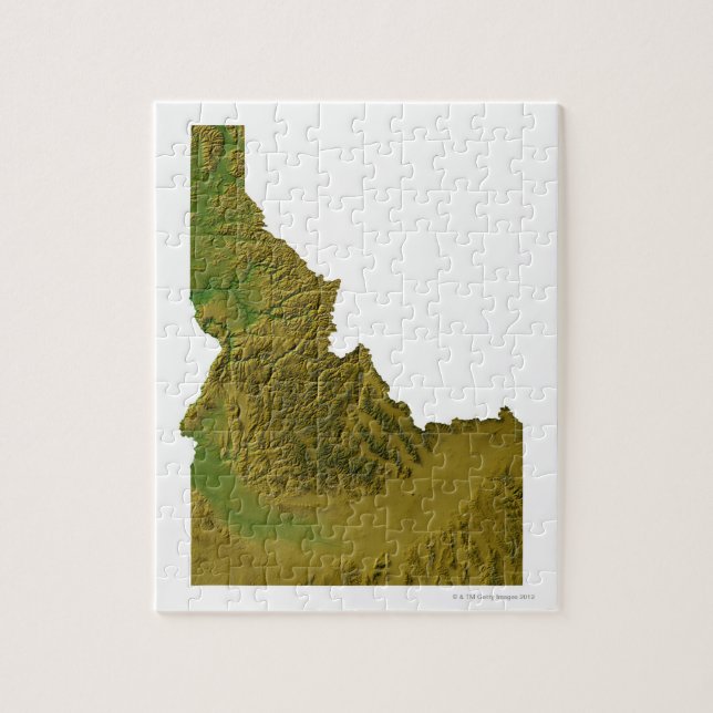 Map of Idaho 2 Jigsaw Puzzle (Vertical)