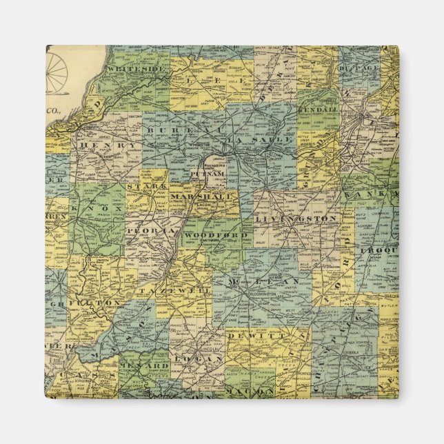 Map of Illinois 2 Magnet (Front)