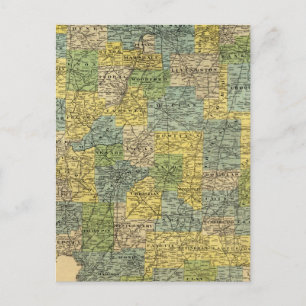 Map of Illinois 2 Postcard