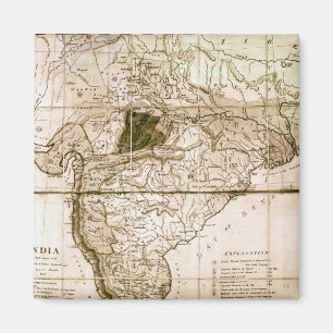 Map of India, 1803 Magnet
