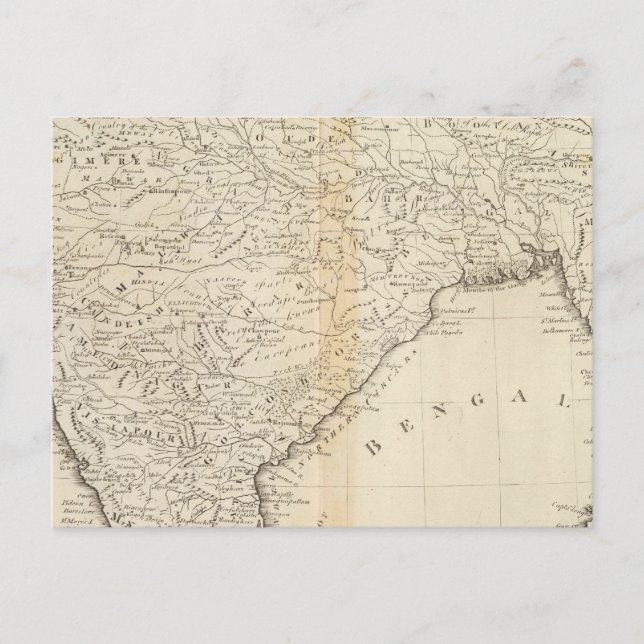 Map of India Postcard (Front)