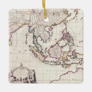 Map of India & the East Indies Ceramic Ornament