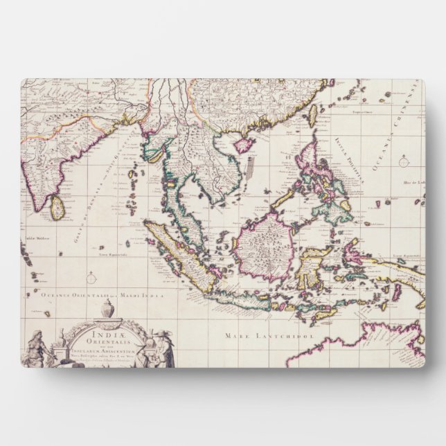 Map of India & the East Indies Plaque (Front)