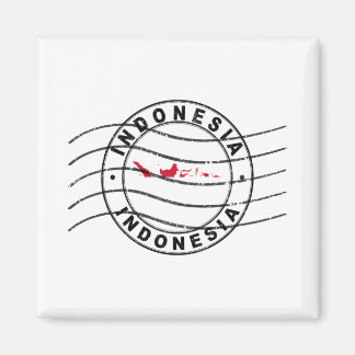 Map of Indonesia, Postal Passport Stamp Magnet