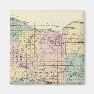 Map of Iowa County, State of Wisconsin Magnet