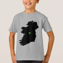 Map of Ireland Irish Pride Green Heart