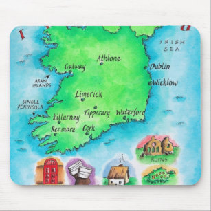 Map of Ireland Mouse Pad