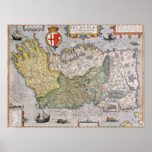Map of Ireland Poster