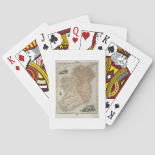 Map of Ireland, published c.1850 (hand-coloured en Playing Cards