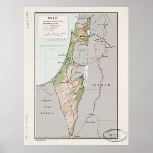 Map of Israel (1967) Poster