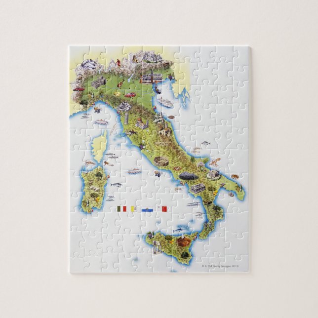 Map of Italy Jigsaw Puzzle (Vertical)