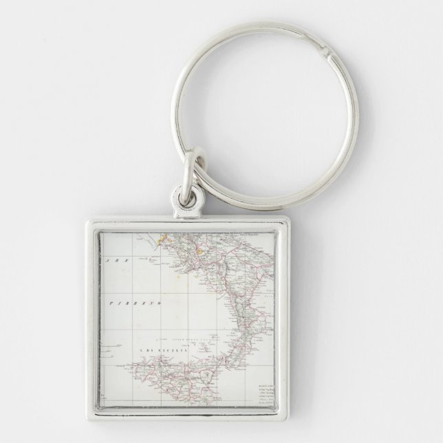 Map of Italy Key Ring (Front)
