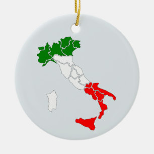 Map of Italy ornament. Ceramic Ornament