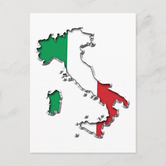 Map of Italy Postcard (Front)