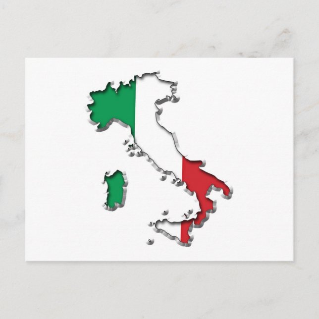 Map of Italy Postcard (Front)