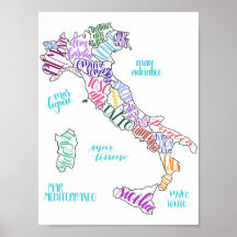 Map of Italy with Regions