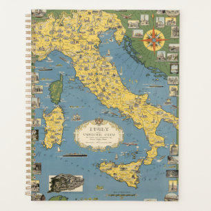 Map of Italy with Vatican City Planner