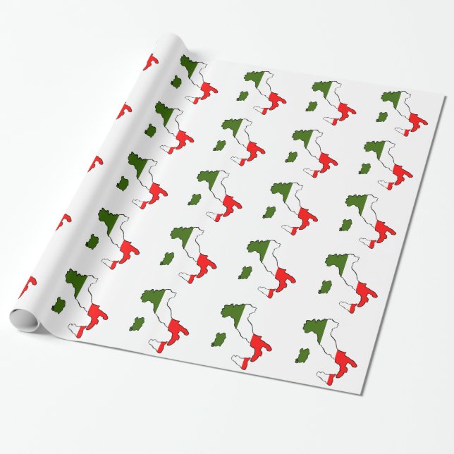 Map of Italy Wrapping Paper (Unrolled)