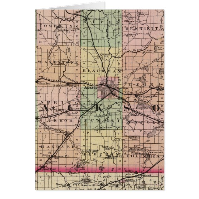 Map of Jackson County, Michigan (Front)