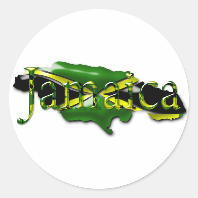Map of Jamaica Sticker (Front)