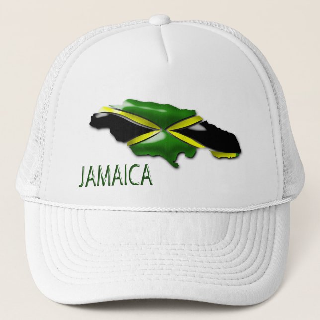Map of Jamaica Trucker  Hat (Front)