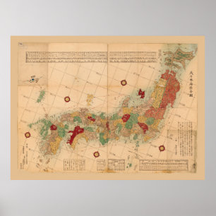 Map of Japan (1864) Poster