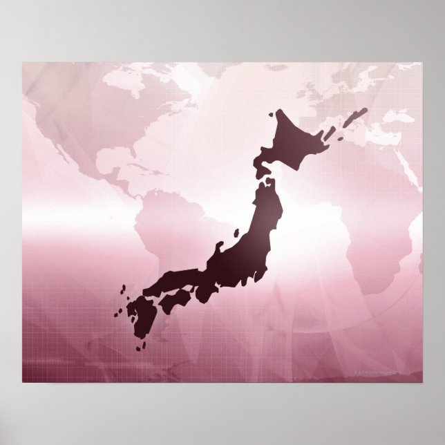Map of Japan Poster (Front)