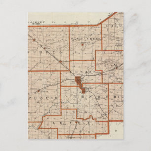 Map of Jennings County Postcard