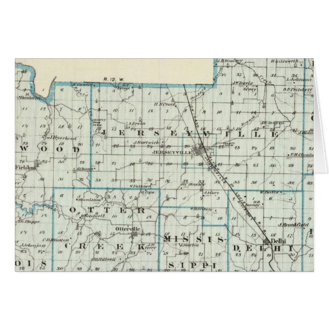Map of Jersey County (Front Horizontal)