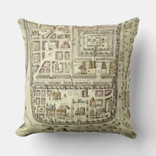 Map of Jerusalem and the surrounding area, from 'C Cushion (Front)