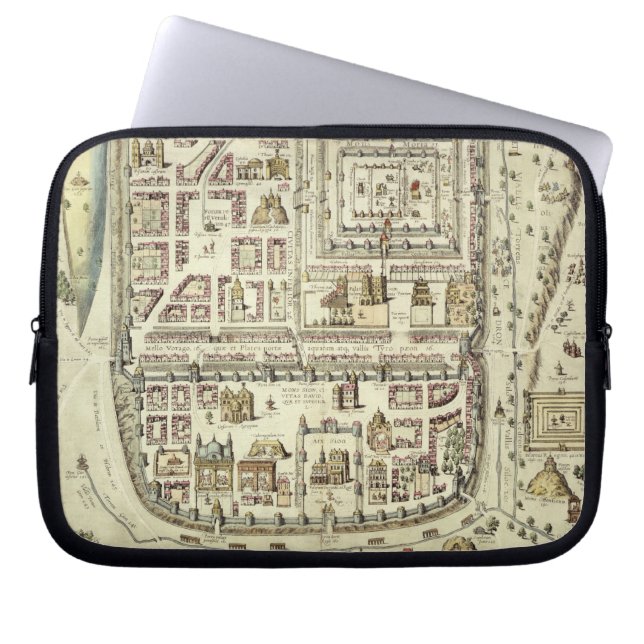 Map of Jerusalem and the surrounding area, from 'C Laptop Sleeve (Front)