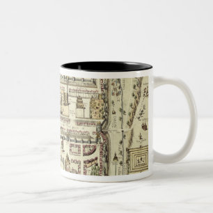 Map of Jerusalem and the surrounding area, from 'C Two-Tone Coffee Mug