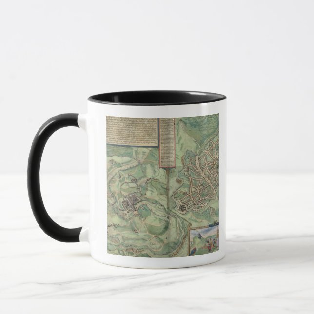 Map of Jerusalem, from 'Civitates Orbis Terrarum' Mug (Left)