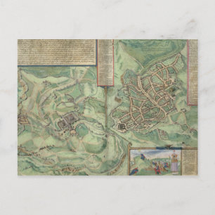 Map of Jerusalem, from 'Civitates Orbis Terrarum' Postcard