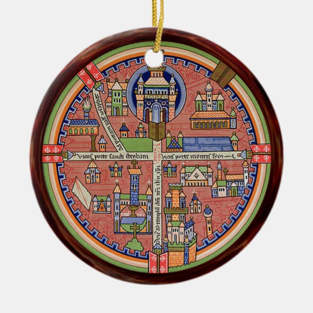 Map of Jerusalem ornament (Front)