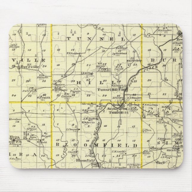 Map of Johnson County and Vienna Mouse Pad (Front)