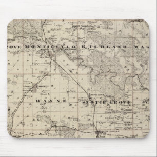 Map of Jones County, State of Iowa Mouse Pad