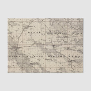 Map of Jones County, State of Iowa Tissue Paper